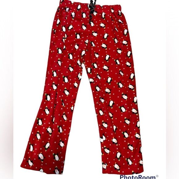 Rene Rofe Winter Penguin Fleece Pajama
Bottoms Red, XL - Picture 1 of 10